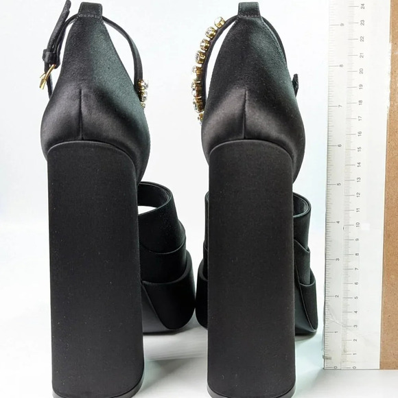 Versace Medusa Aevitas Satin Crystal-Embellished Platform Size 38 (MSRP $1,475) - Picture 8 of 12